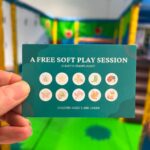 May be an image of trampoline and text that says 'A FREE SOFT PLAY SESSION ISJUST 10 STAMPSAWAY! SJUST1OSTAMPSAWAY! STAMPS AWAY! 79 CHILDREN AGED CHILDRENAGEDSANDUNDER 5 AND UNDER'